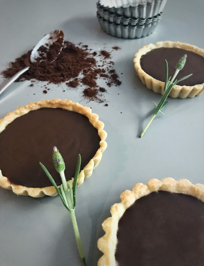 Chocolate and Lavender Tartlets
